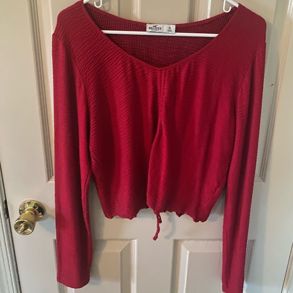 Hollister Red Cinched Top
